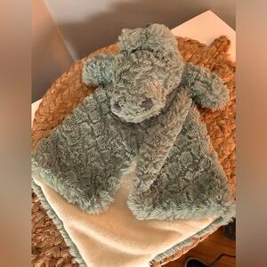 Alligator Lovey Security Blanket Ebba Scale-look Faux Fur